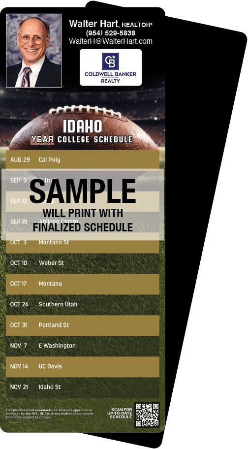 Football Schedules | ReaMark Real Estate Magnets